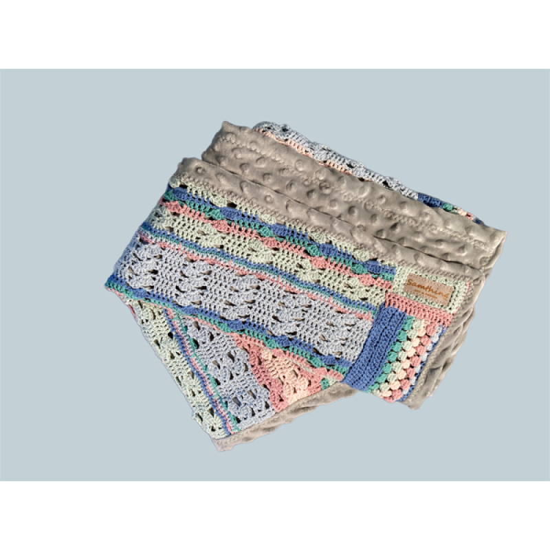 Babydeken gehaakt pastels